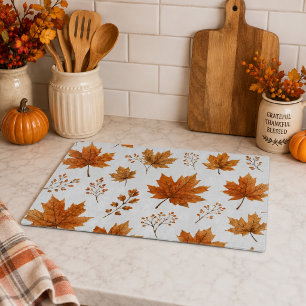Planche à découper Thanksgiving Feuilles d'automne