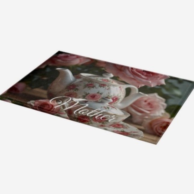 Planche À Découper Thé de rose de chou rose (A beautiful cutting board for Mom—practical, stylish, and perfect for Mother’s Day.
)