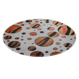 Planche À Découper Tiger chaud orange et noir