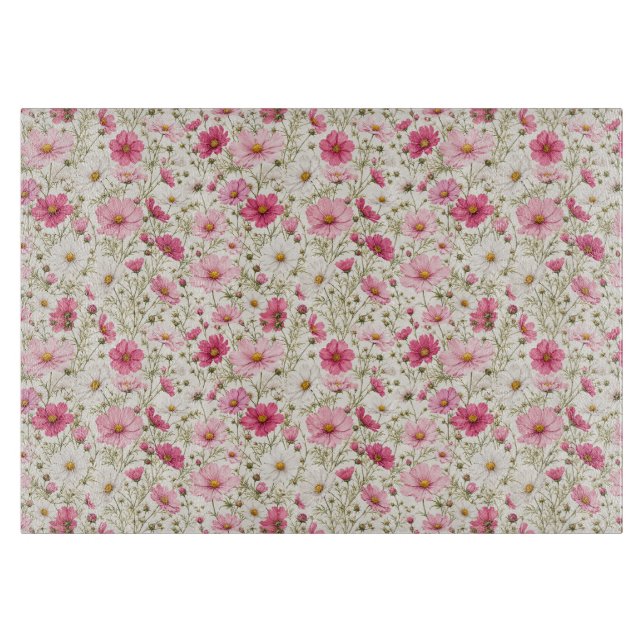 Planche À Découper Tiges de fleurs de cosmos aérées (Devant)