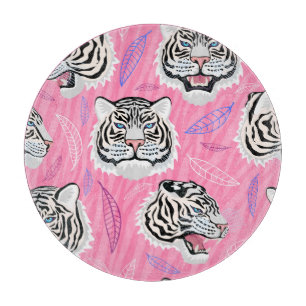 Planche À Découper Tigre blanc : Jungle Motif de la forêt tropicale