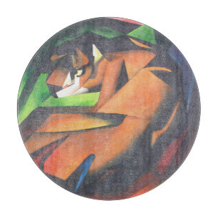 Planche À Découper Tigre En Style Art Géométrique Franz Marc