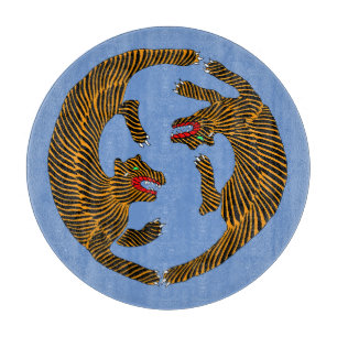 Planche À Découper Tigres d'art populaire japonais