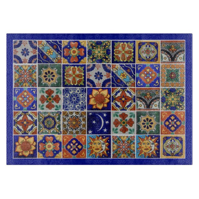 Planche À Découper Tile Talavera Image Verre de style sud-ouest (Devant)