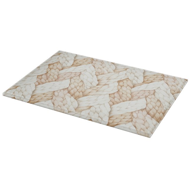 Planche À Découper Tissages Blanc Crème (Coin)