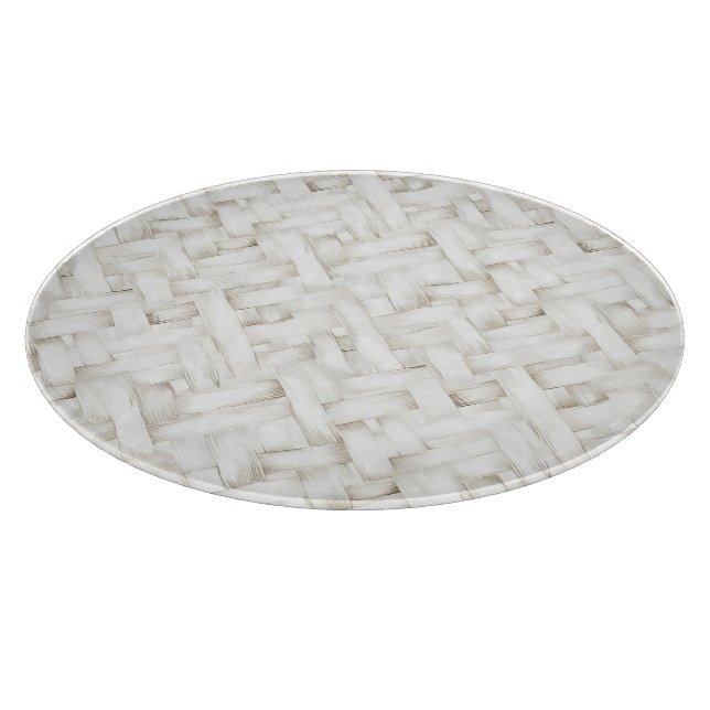 Planche À Découper Tissu blanc en panier tissé pour enterrement de vi (Coin)