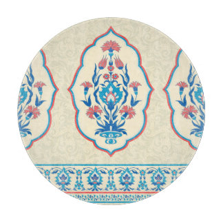 Planche À Découper Tissu floral ethnique : Élégance transparente