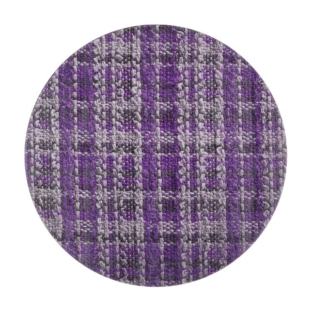 Planche À Découper Tissu tartan violet : arrière - plan texturé. (Devant)