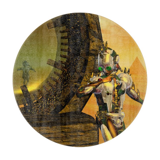 Planche À Découper TITAN DANS LE DÉSERT DE L'HYPERION Science-Fiction (Devant)