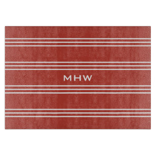 Planche À Découper Tomato Red Stripes monographies personnalisées
