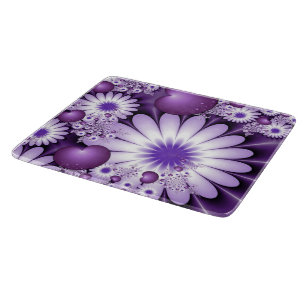Planche À Découper Tomber dans l'amour Fleurs Abstraites et Coeurs Fr