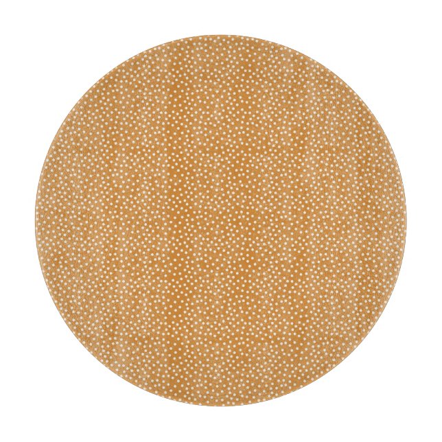 PLANCHE À DÉCOUPER TOMBER D'OR AVEC DE PETITS CERCLES BLANCS (Devant)