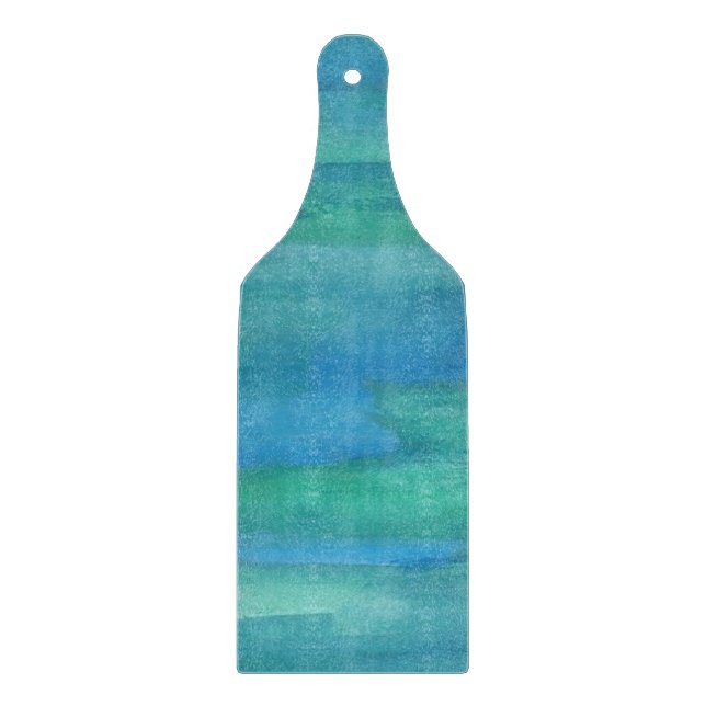 Planche À Découper Tons bleu et vert de la Terre (Devant)