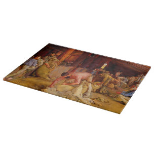 Planche À Découper Tonte des béliers Tom Roberts 1890 Art australien 