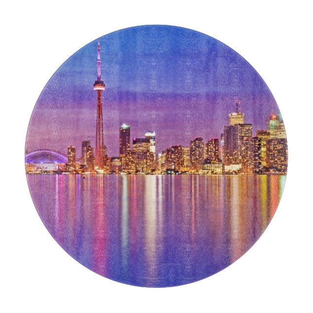 Planche À Découper Toronto Skyline au crépuscule (Devant)