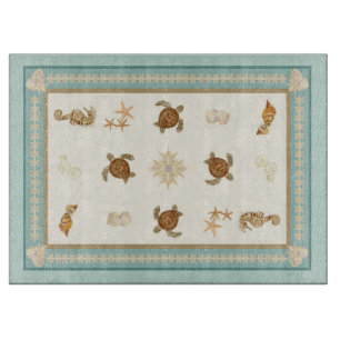 Planche À Découper Tortue de mer de la mer de la plage Astoïdes de m