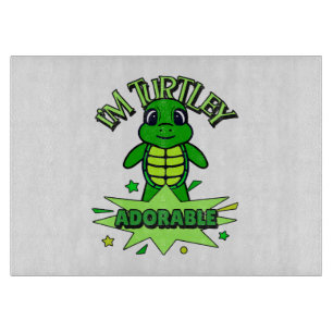 Planche À Découper Tortue Mignonne Citation Drôle Totalement Adorable