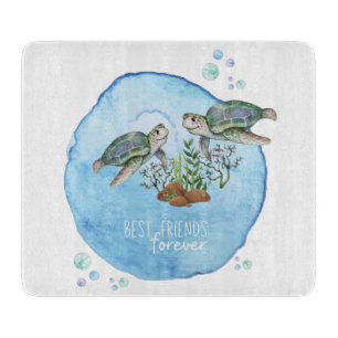 Planche À Découper Tortues de mer BFF - Cadeaux personnalisés Best Fr