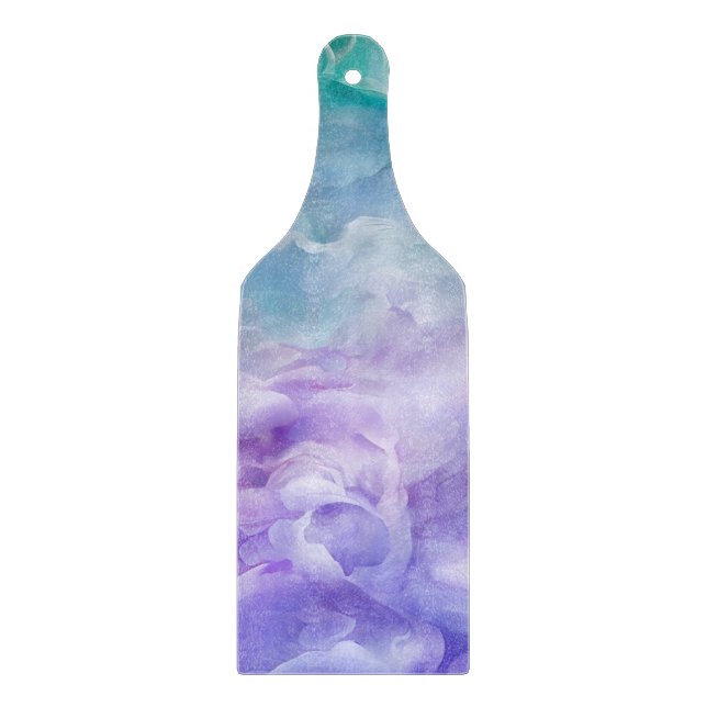 Planche À Découper Tourbillon de nuage bleu et violet (Devant)