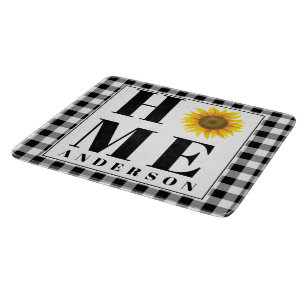 Planche À Découper Tournesol à carreaux de Buffalo "Maison" personnal