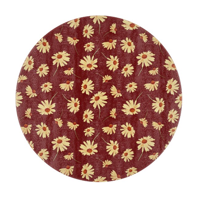 Planche À Découper Tournesol d'automne : Maroon Design sans fil (Devant)