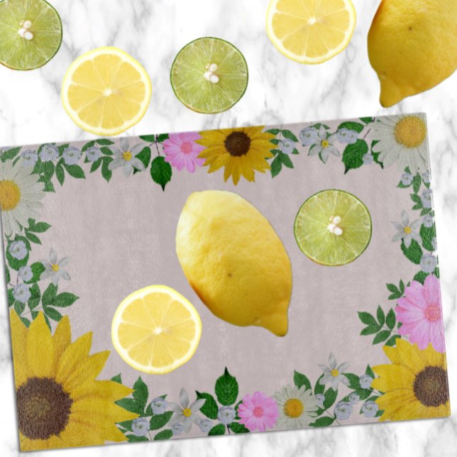 Planche À Découper Tournesol Rustique Fleur de Marguerites Floral Ros (Créateur téléchargé)