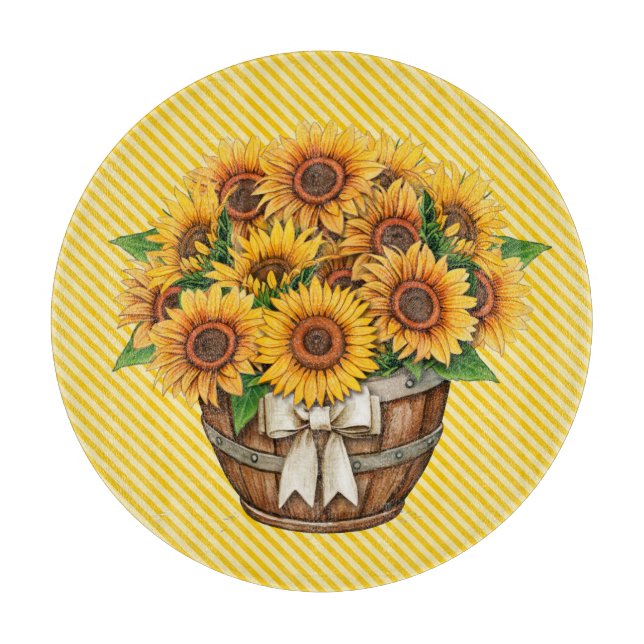 Planche À Découper Tournesols En Jaune (Devant)