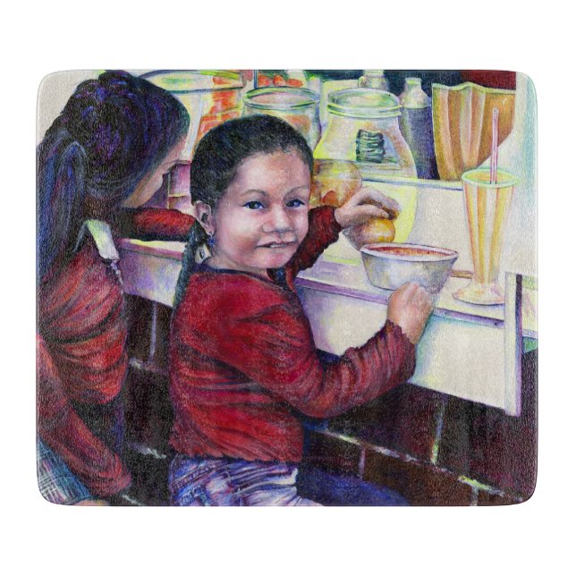 Planche À Découper Toutes les Bonnes Petites Filles reçoivent de la c (Devant)