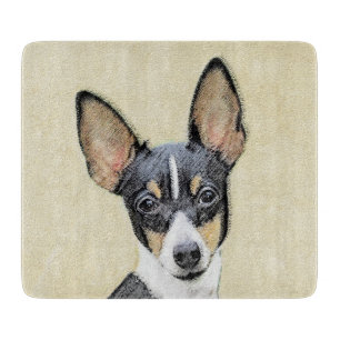 Planche À Découper Toy Fox Terrier Peinture - Cute Original Dog Art