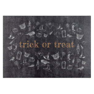 Planche À Découper Tracer ou traiter Vintage Chalkboard Halloween