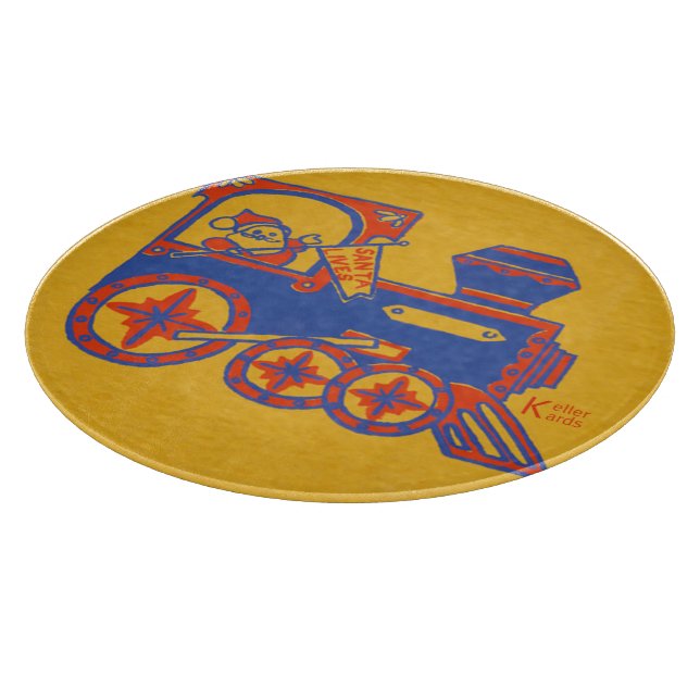 Planche À Découper Train père Noël (Coin)