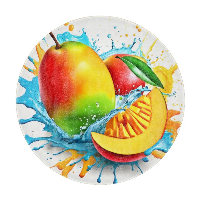 Planche À Découper Traite de mangue tropicale (Devant)