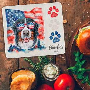 Planche À Découper Traitement pour chien de montagne bernois Rouge Bl