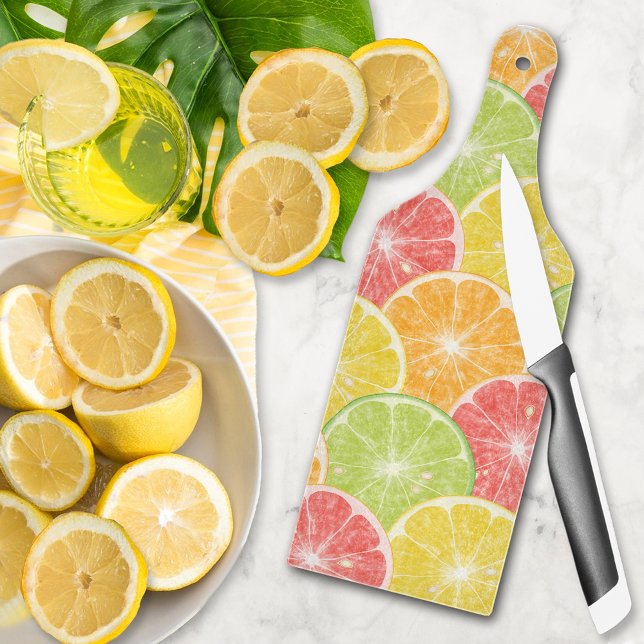 Planche À Découper Tranches d'agrumes (Citrus Fruit Slices Glass Cutting Board)