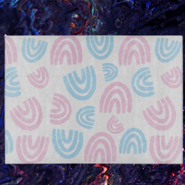 Planche À Découper Trans Pride Pastel Rainbow Glass Cutboard (Créateur téléchargé)