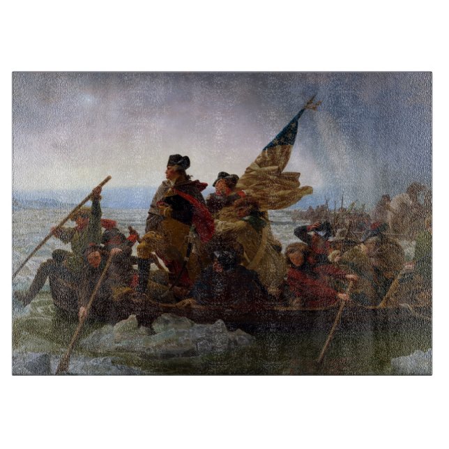 Planche À Découper Traversant le fleuve Delaware, George Washington (Devant)