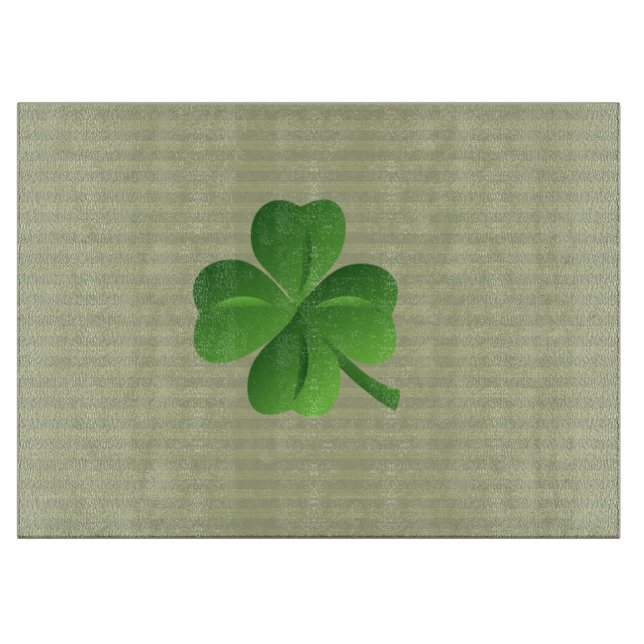 Planche À Découper Trèfle irlandais chanceux chic et tendance (Devant)