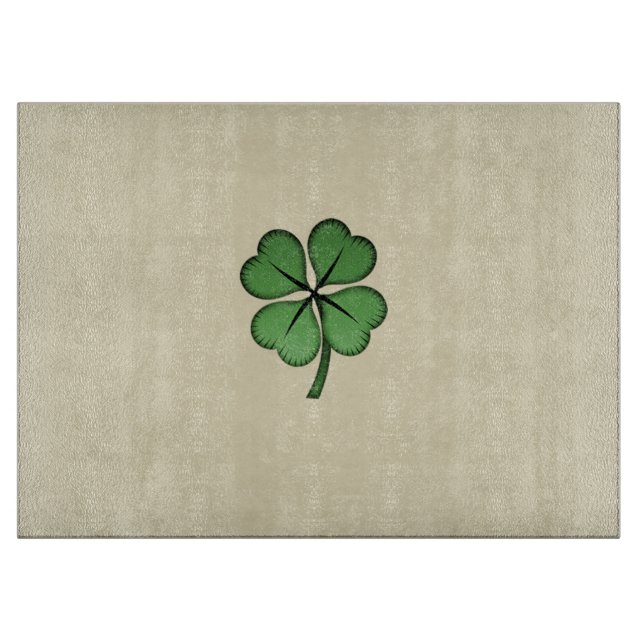 Planche À Découper Trèfle irlandais chic Lucky (Devant)