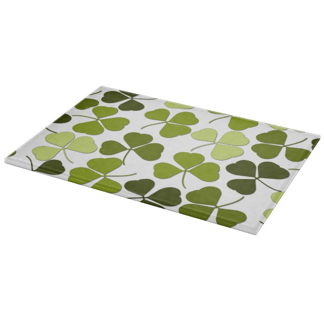 Planche À Découper Trèfle vert dans une variété de nuances (Coin)
