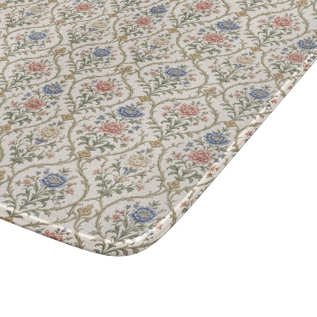 Planche À Découper Treillis Floral Sophistiqué Structuré (Coin)