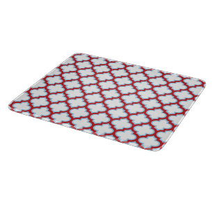 Planche À Découper Trellis blanc et rouge, treillis, Quatrefoil