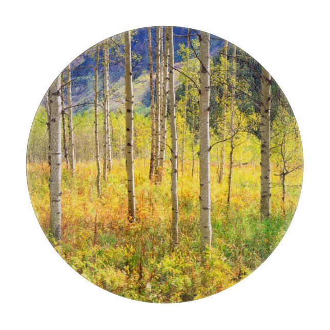 Planche À Découper Trembles en automne dans les Rocheuses (Devant)