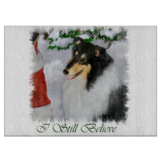 Planche À Découper Tri couleur Collie Noël