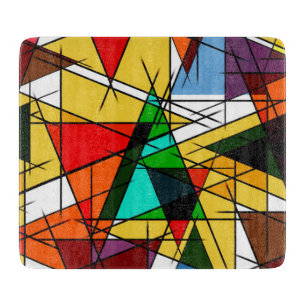 Planche À Découper Triangle Coloré Géométrique Moderne