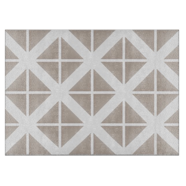 Planche À Découper Triangle Motif tendance beige (Devant)
