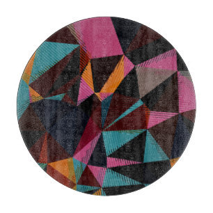 Planche À Découper Triangles colorés Abstrait Arrière - plan géométri
