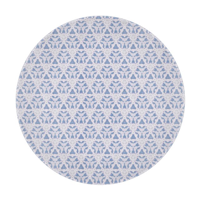 Planche À Découper Triangles en dentelle bleu blanc (Devant)