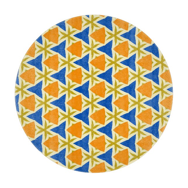 Planche À Découper Triangles et étoiles colorées (Devant)