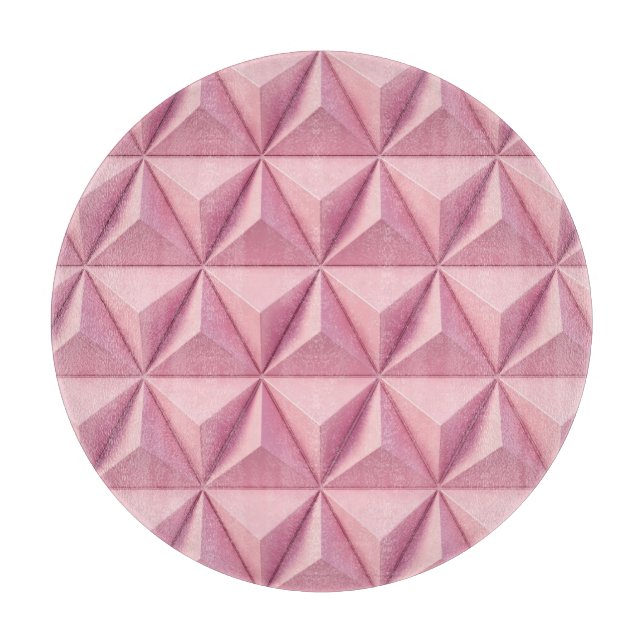 Planche À Découper Triangles géométriques 3D : arrière - plan minimal (Devant)
