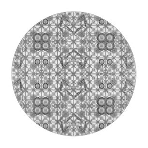 Planche À Découper Tribal Batik - gris / gris, noir et blanc